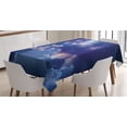 thumbnail image 1 of Ambesonne Nebula Tablecloth Rectangular Table Cover, Astronomy Stars Space, 60"x90", White and Blue, 1 of 3