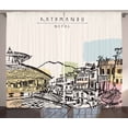 thumbnail image 1 of Ambesonne Nepal Curtains 2 Panel Set, Building of Durbar Square, 108" x 90", Multicolor, 1 of 3