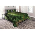 thumbnail image 1 of Ambesonne Nepal Quilted Coverlet 3 Pcs, Forest in Asia Touristic, King Size, Green Brown, 1 of 2
