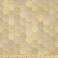 thumbnail image 1 of Ambesonne Neutral Color Fabric by the Yard Microfiber, Pastel Hexagons Motif, 10 Yards, Pastel Brown and Multicolor, 1 of 2