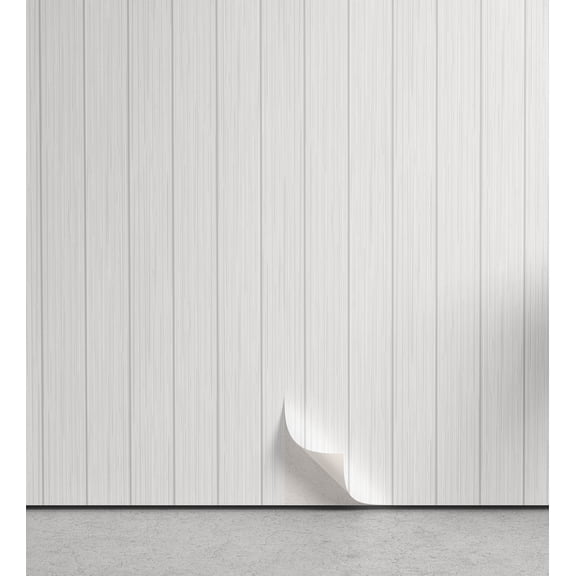 Ambesonne Neutral Color Peel & Stick Wallpaper for Home, Simple Straight Lines, 13"x72", Pale Grey and Pearl