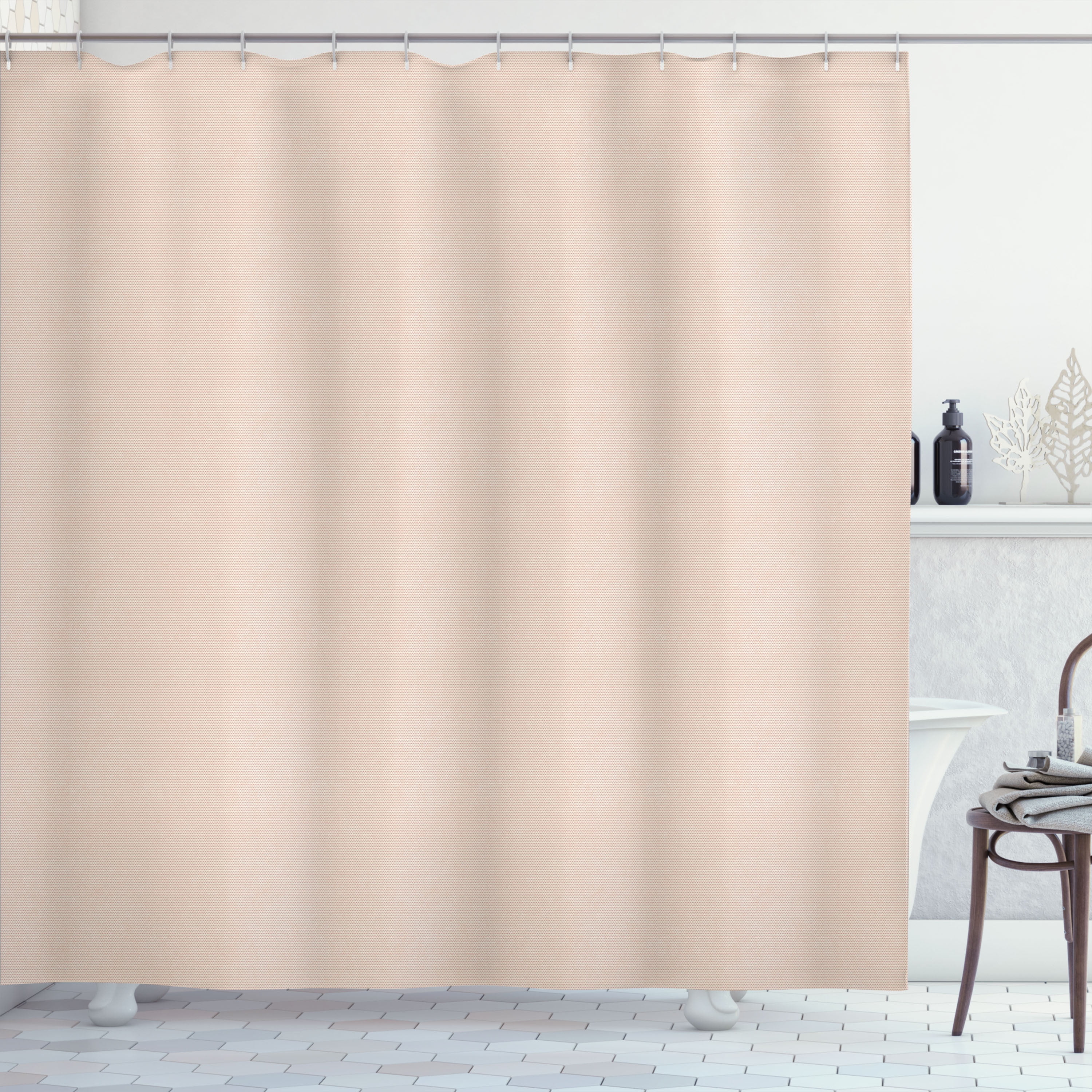 Ambesonne Neutral Color Shower Curtain Dotted Simple Pattern 69