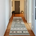 thumbnail image 1 of Ambesonne Neutral Decorative Rug Carpet, Bear Nordic Botanical Motif, 2' 5" x 7' 5", Grey Tan and Ivory, 1 of 3