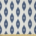 thumbnail image 1 of Ambesonne Neutral Fabric by the Yard Microfiber, Minimal Design Ikat Print, 10 Yards, Champagne and Slate Blue, 1 of 2