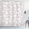 thumbnail image 1 of Ambesonne Neutral Shower Curtain, Pastel Colored Hearts Art, 69"Wx70"L, Pearl and White, 1 of 4