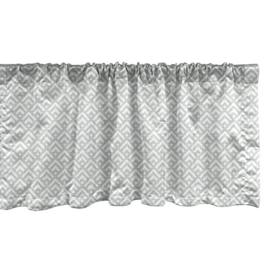 Ambesonne Neutral Window Valance, Square or Diamonds Style, 54" X 18", Pale Taupe