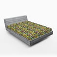 thumbnail image 1 of Ambesonne New Orleans Fitted Sheet, Mardi Gras Party, California King, Multicolor, 1 of 3
