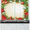 thumbnail image 1 of Ambesonne New Year Kitchen Curtains, Abstract Christmas Tree, 55"x39", Multicolor, 1 of 2