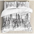 thumbnail image 1 of Ambesonne New York Cityscape Duvet Cover Set, 1 of 3