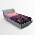 thumbnail image 1 of Ambesonne New York Fitted Sheet, Empire State Building, Twin XL Size, Peach, 1 of 2