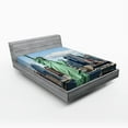 thumbnail image 1 of Ambesonne New York Fitted Sheet, Warm Spring Day, Full Size, Multicolor, 1 of 2