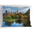 thumbnail image 1 of Ambesonne New York Pillow Sham, Central Park Autumn, 26" X 20", Multicolor, 1 of 2