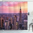thumbnail image 1 of Ambesonne New York Shower Curtain, Empire State Building, 69"Wx75"L, Peach, 1 of 5
