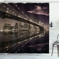 thumbnail image 1 of Ambesonne New York Shower Curtain, USA America Skyline, 69"Wx84"L, Pale Brown Dried Rose, 1 of 5