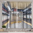 thumbnail image 1 of Ambesonne New York Subway Kitchen Curtains, Empty Metro Station, 55"x45", Pale Grey and Apricot, 1 of 1