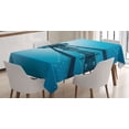 thumbnail image 1 of Ambesonne New York Tablecloth Rectangular Table Cover, Monochrome American, 52"x70", Blue White, 1 of 4
