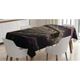 thumbnail image 1 of Ambesonne New York Tablecloth Rectangular Table Cover, USA America Skyline, 60"x90", Pale Brown Dried Rose, 1 of 4