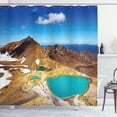 thumbnail image 1 of Ambesonne New Zealand Shower Curtain, Emerald Lakes Photo, 69"Wx75"L, Multicolor, 1 of 4
