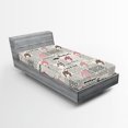 thumbnail image 1 of Ambesonne News Fitted Sheet, Fashion Magazine Retro, Twin XL Size, Black White Pink, 1 of 3