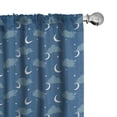 thumbnail image 1 of Ambesonne Night 4-Panel Curtains, Sky Sleep Time Theme, 56"x63", Dark Sky Blue, 1 of 1