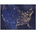 thumbnail image 1 of Ambesonne Night Jigsaw Puzzle, America Continent Space, Heirloom-Quality Fun Activity for Family Durable Cardboard, 1000 pcs, Mustard Navy Blue, 1 of 5