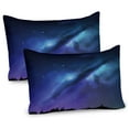 thumbnail image 1 of Ambesonne Night Pillow Sham 2 Pack, Milky Way Cosmos Inspired, 36"x20", Aqua Dark Blue Black, 1 of 3