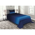 thumbnail image 1 of Ambesonne Night Quilted Bedspread Set 2 Pcs, Moon Stars Santa Barbara, Twin Size, Dark Blue Sky Blue White, 1 of 3