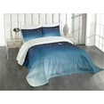 thumbnail image 1 of Ambesonne Night Quilted Bedspread Set 3 Pcs, Ombre Sky Universe Cosmos, King Size, Pale Blue Dark Blue, 1 of 5
