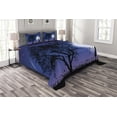thumbnail image 1 of Ambesonne Night Quilted Bedspread Set 3 Pcs, Romantic Man Woman Hug, King Size, Black Blue White, 1 of 3