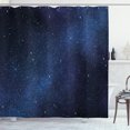 thumbnail image 1 of Ambesonne Night Shower Curtain, Space and Stars, 69"Wx84"L, Dark Blue White, 1 of 3
