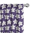 thumbnail image 1 of Ambesonne Night Sky Window Curtains, Happy Cosmic Stars, Each 28" W x 95" L, Quartz White, 1 of 4
