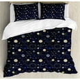 thumbnail image 1 of Ambesonne Night Sky Duvet Cover Sets, Cosmic Sky Constellation, 2-King, Indigo Brown, 1 of 7