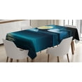 thumbnail image 1 of Ambesonne Night Tablecloth Rectangular Table Cover, Clouds Full Moon Stars, 60"x84", Black Pale Blue Eggshell, 1 of 4