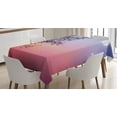 thumbnail image 1 of Ambesonne Night Tablecloth Rectangular Table Cover, Dreamy Sky Spring Tree, 52"x70", Blue Pale Pink Black, 1 of 4