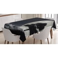 thumbnail image 1 of Ambesonne Night Tablecloth Rectangular Table Cover, Giant Moon Tree, 52"x70", Grey Black Charcoal Grey, 1 of 4