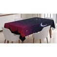 thumbnail image 1 of Ambesonne Night Tablecloth Rectangular Table Cover, Red Sky Starry Landscape, 60"x84", Indigo Magenta Black, 1 of 4