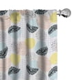 thumbnail image 1 of Ambesonne Nordic Window Curtains, Circular Shapes Geometric, Each 28" W x 95" L, White and Pale Seafoam, 1 of 3