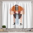 thumbnail image 1 of Ambesonne Nordic Kitchen Curtains, Muscular Viking Warrior Art, 55"x30", Pale Vermilion Grey White, 1 of 3