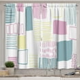 thumbnail image 1 of Ambesonne Nordic Kitchen Curtains, Scandinavian Geometric Plot, 55"x36", Soft Pink Pale Teal White, 1 of 1