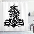 thumbnail image 1 of Ambesonne Nordic Shower Curtain, A Symbol of Scandinavian, 69"Wx70"L, White and Charcoal Grey, 1 of 1