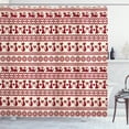 thumbnail image 1 of Ambesonne Nordic Shower Curtain, Cat Pattern Pixel Art, 69"Wx75"L, Beige Ruby, 1 of 3