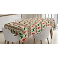 thumbnail image 1 of Ambesonne Nordic Tablecloth Rectangular Table Cover, Pixel Art Christmas, 60"x90", Emerald Beige Scarlet, 1 of 4