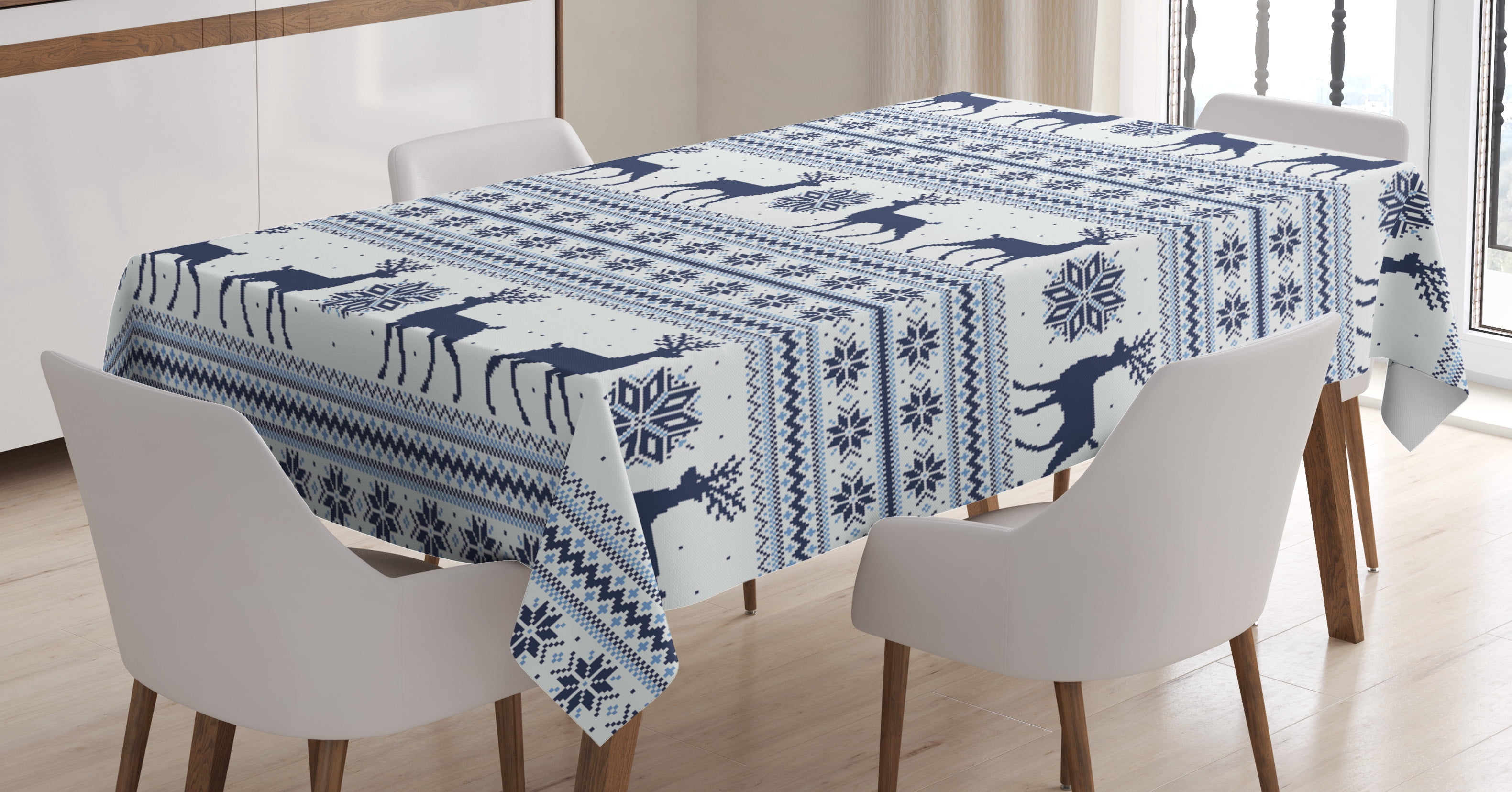 Ambesonne Nordic Tablecloth Rectangular Table Cover, Pixel Art Style ...