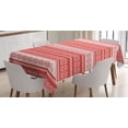 thumbnail image 1 of Ambesonne Nordic Tablecloth Rectangular Table Cover, Swedish Vintage Motif, 52"x70", Vermilion White, 1 of 4