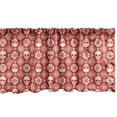 thumbnail image 1 of Ambesonne Nordic Window Valance, Needlework Skull Motif, 54" X 18", Red Beige, 1 of 5