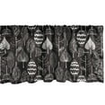 thumbnail image 1 of Ambesonne Nordic Window Valance, Scribble Leaves Art, 54" X 12", Black and White, 1 of 3