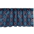 thumbnail image 1 of Ambesonne Nordic Window Valance, Vintage Snowflake Motifs, 54" X 12", Blue Beige Scarlet, 1 of 5