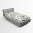 thumbnail image 1 of Ambesonne Northwoods Fitted Sheet, Wild Nature Theme, Twin XL Size, Taupe and White, 1 of 3