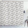thumbnail image 1 of Ambesonne Northwoods Shower Curtain, Wild Nature Theme, 69"Wx70"L, Taupe and White, 1 of 3