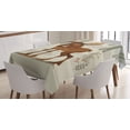 thumbnail image 1 of Ambesonne Northwoods Tablecloth Rectangular Table Cover, Funny Elk Mascot, 60"x90", Multicolor, 1 of 4